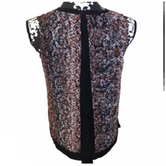 Mossimo sleeveless layered look reptile snake print top blouse Sz XS - Picture 2 of 9